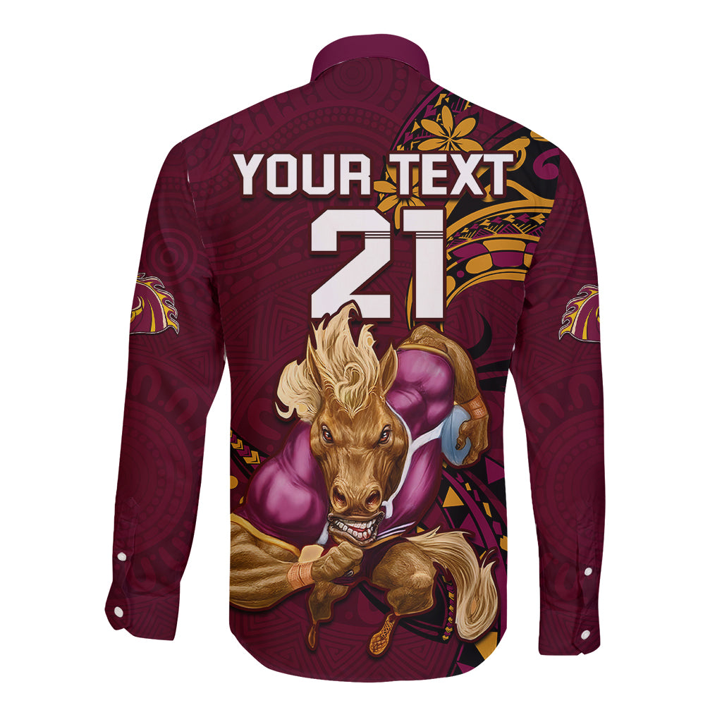 custom-nrl-broncos-premiers-long-sleeve-button-shirt-mascot-with-polynesian-pattern-version-2023