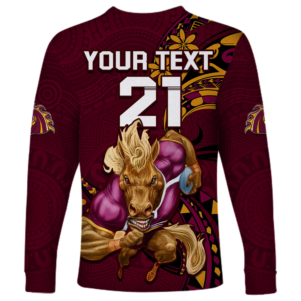 custom-nrl-broncos-premiers-long-sleeve-shirt-mascot-with-polynesian-pattern-version-2023