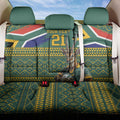 Custom South Africa Rugby Bokke Mascot Back Car Seat Cover With Flag Style