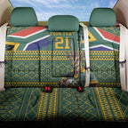 Custom South Africa Rugby Bokke Mascot Back Car Seat Cover With Flag Style