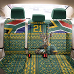 Custom South Africa Rugby Bokke Mascot Back Car Seat Cover With Flag Style