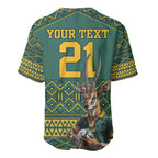 Custom South Africa Rugby Bokke Mascot Baseball Jersey With Flag Style