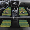 Custom South Africa Rugby Bokke Mascot Car Mats With Flag Style