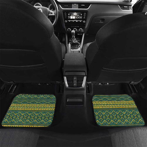 Custom South Africa Rugby Bokke Mascot Car Mats With Flag Style
