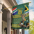 Custom South Africa Rugby Bokke Mascot Garden Flag With Flag Style