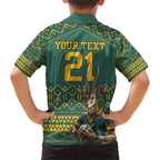 Custom South Africa Rugby Bokke Mascot Hawaiian Shirt With Flag Style
