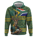 Custom South Africa Rugby Bokke Mascot Hoodie With Flag Style