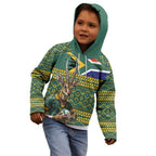 Custom South Africa Rugby Bokke Mascot Kid Hoodie With Flag Style