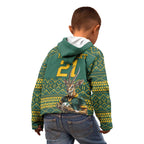 Custom South Africa Rugby Bokke Mascot Kid Hoodie With Flag Style