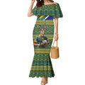 Custom South Africa Rugby Bokke Mascot Mermaid Dress With Flag Style