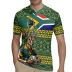 Custom South Africa Rugby Bokke Mascot Rugby Jersey With Flag Style