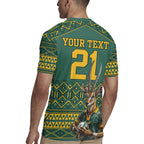 Custom South Africa Rugby Bokke Mascot Rugby Jersey With Flag Style