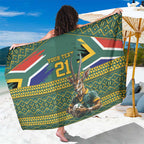 Custom South Africa Rugby Bokke Mascot Sarong With Flag Style