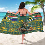 Custom South Africa Rugby Bokke Mascot Sarong With Flag Style