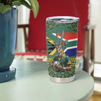 Custom South Africa Rugby Bokke Mascot Tumbler Cup With Flag Style