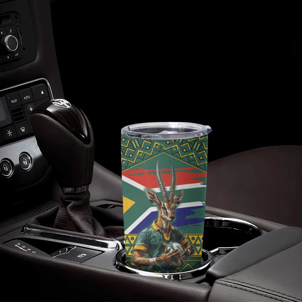 Custom South Africa Rugby Bokke Mascot Tumbler Cup With Flag Style