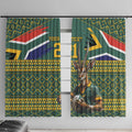 Custom South Africa Rugby Bokke Mascot Window Curtain With Flag Style
