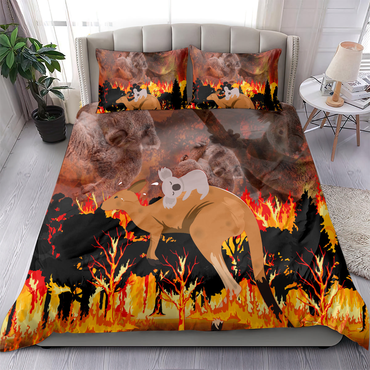 save-wildlife-australia-bedding-set-bushfire-awareness