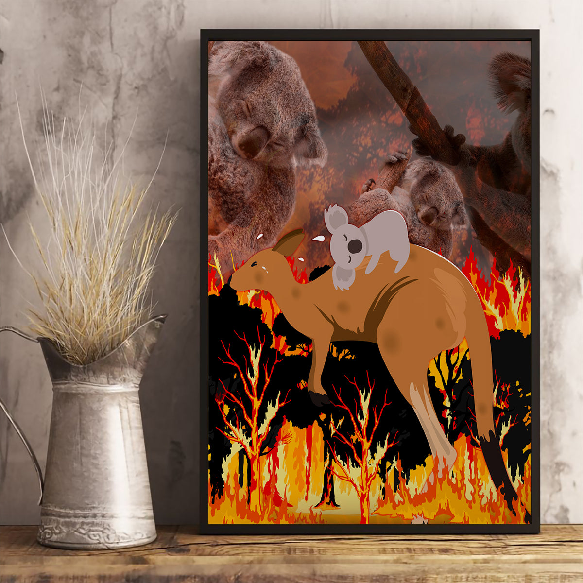 save-wildlife-australia-canvas-wall-art-bushfire-awareness