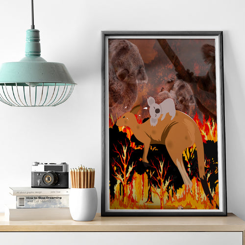 save-wildlife-australia-canvas-wall-art-bushfire-awareness