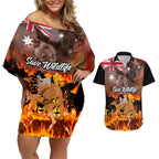 save-wildlife-australia-couples-matching-off-shoulder-short-dress-and-hawaiian-shirt-bushfire-awareness
