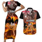 save-wildlife-australia-couples-matching-short-sleeve-bodycon-dress-and-hawaiian-shirt-bushfire-awareness