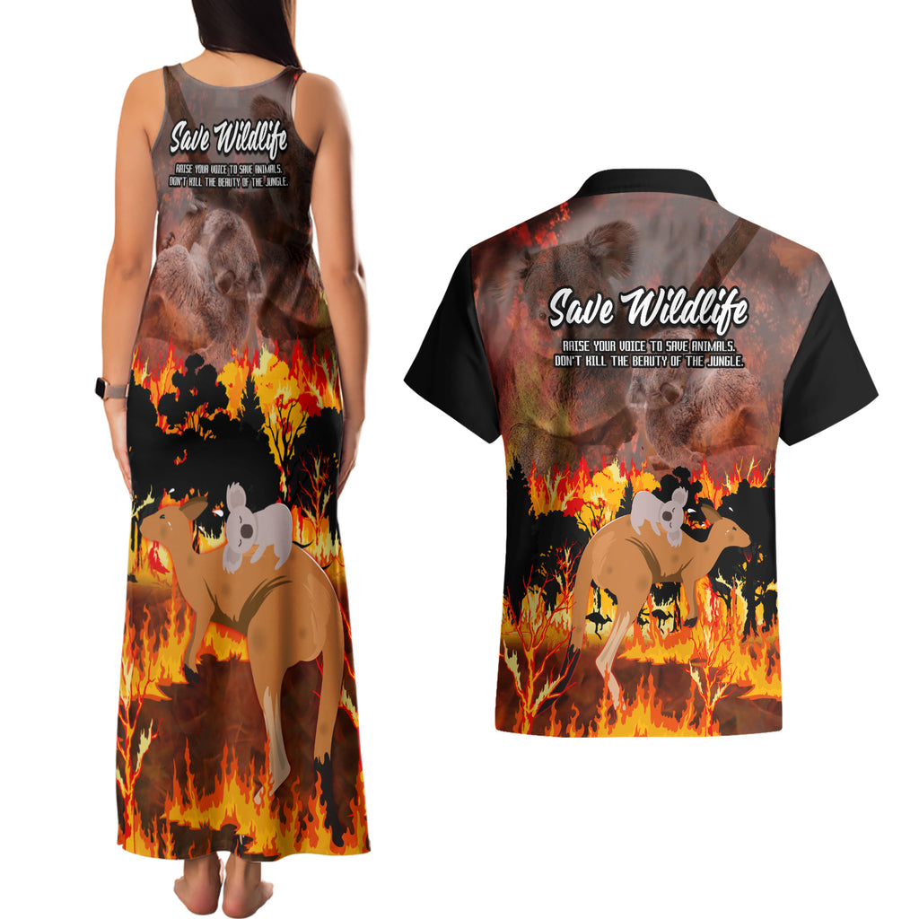 save-wildlife-australia-couples-matching-tank-maxi-dress-and-hawaiian-shirt-bushfire-awareness