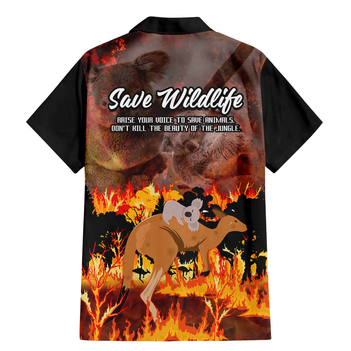 save-wildlife-australia-family-matching-mermaid-dress-and-hawaiian-shirt-bushfire-awareness