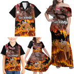 save-wildlife-australia-family-matching-off-shoulder-maxi-dress-and-hawaiian-shirt-bushfire-awareness