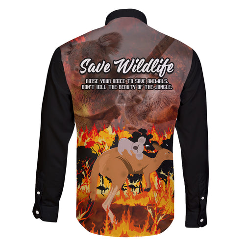 save-wildlife-australia-family-matching-off-shoulder-short-dress-and-hawaiian-shirt-bushfire-awareness