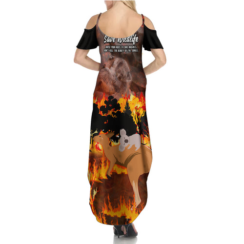 save-wildlife-australia-family-matching-summer-maxi-dress-and-hawaiian-shirt-bushfire-awareness