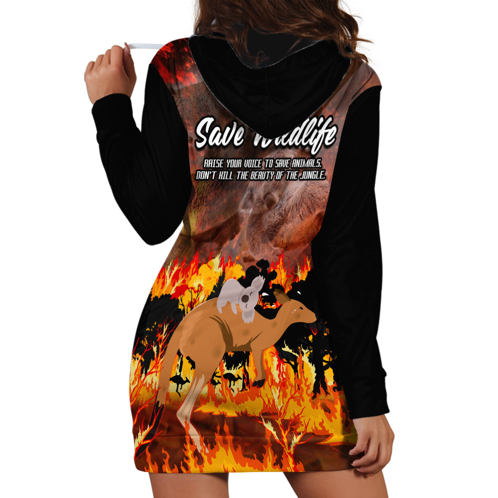 save-wildlife-australia-hoodie-dress-bushfire-awareness