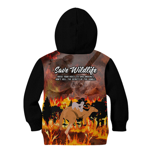 save-wildlife-australia-kid-hoodie-bushfire-awareness