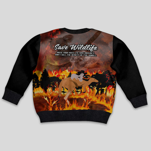 save-wildlife-australia-kid-ugly-christmas-sweater-bushfire-awareness