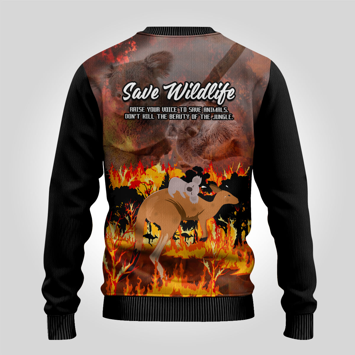 save-wildlife-australia-ugly-christmas-sweater-bushfire-awareness