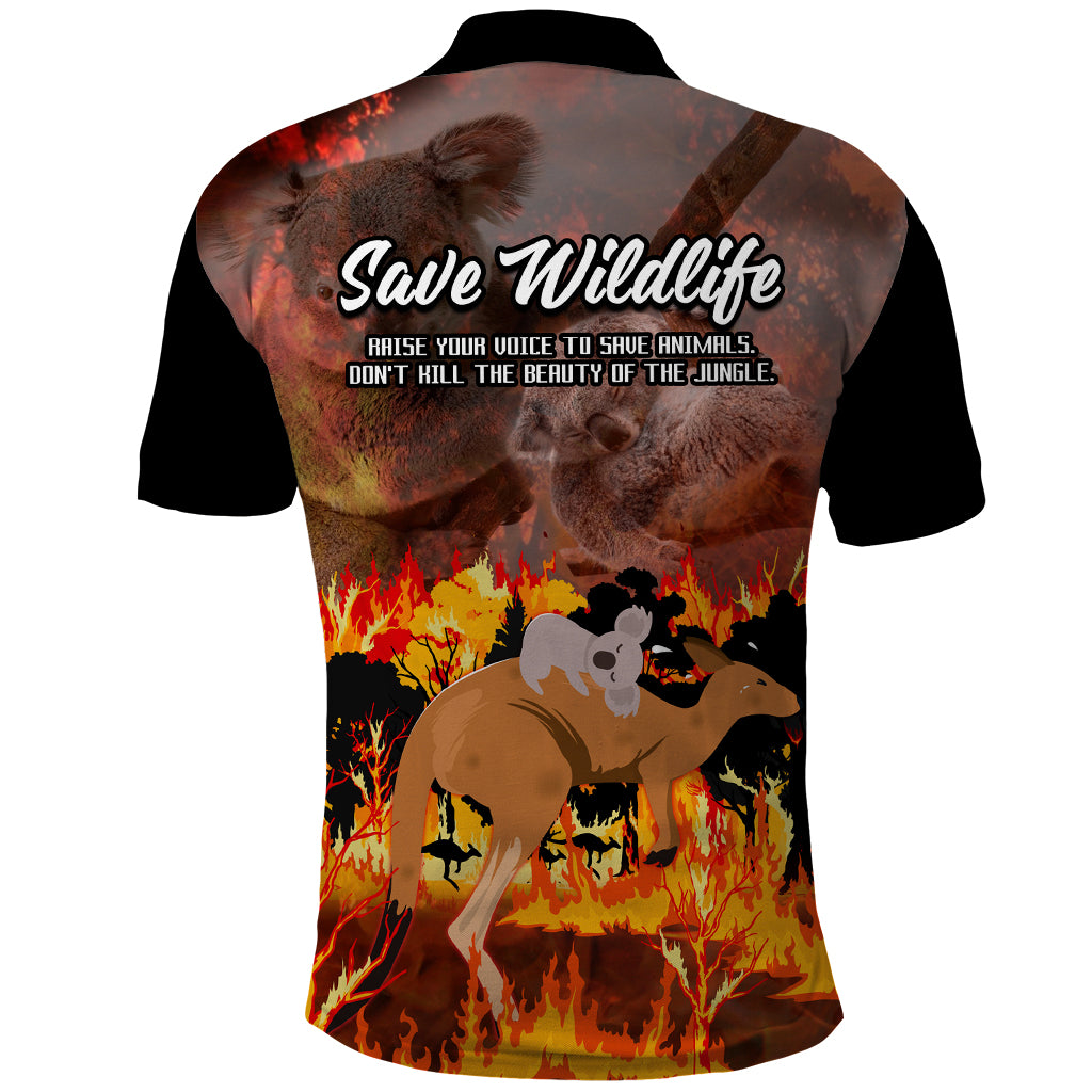 save-wildlife-australia-polo-shirt-bushfire-awareness