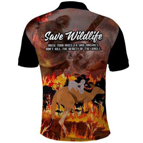 save-wildlife-australia-polo-shirt-bushfire-awareness