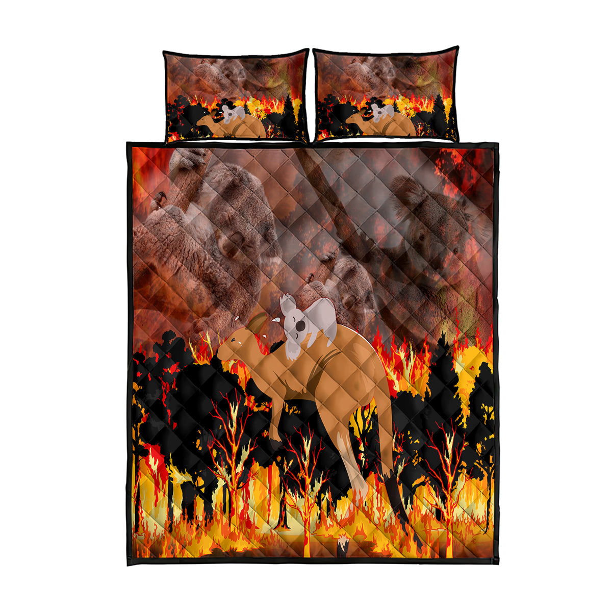 save-wildlife-australia-quilt-bed-set-bushfire-awareness