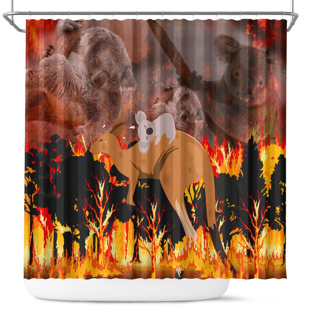 save-wildlife-australia-shower-curtain-bushfire-awareness