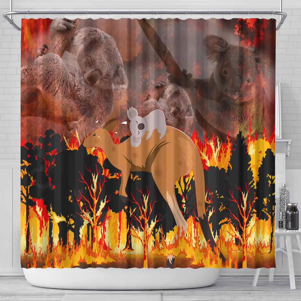 save-wildlife-australia-shower-curtain-bushfire-awareness
