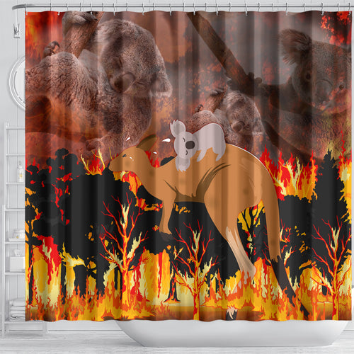 save-wildlife-australia-shower-curtain-bushfire-awareness