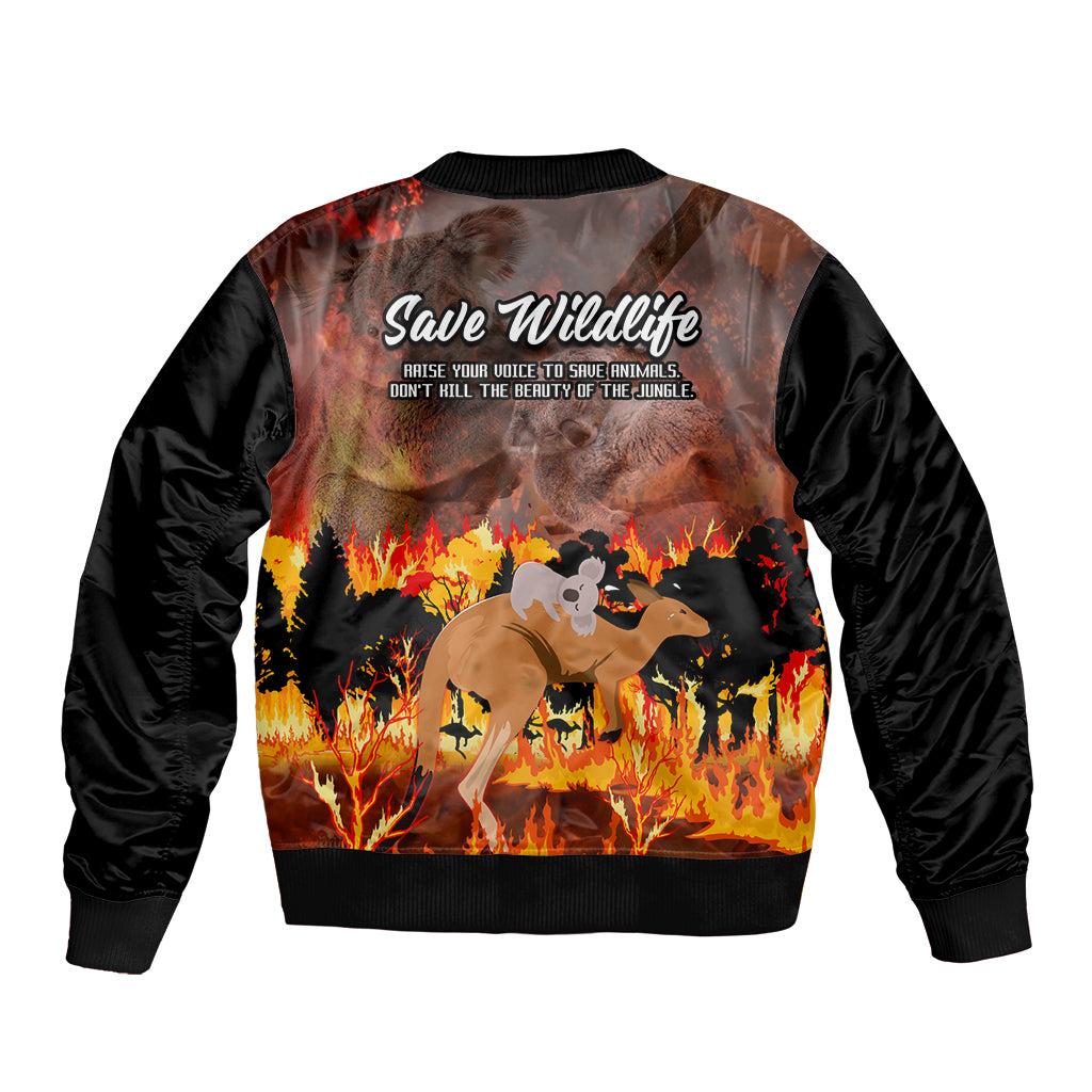 save-wildlife-australia-sleeve-zip-bomber-jacket-bushfire-awareness