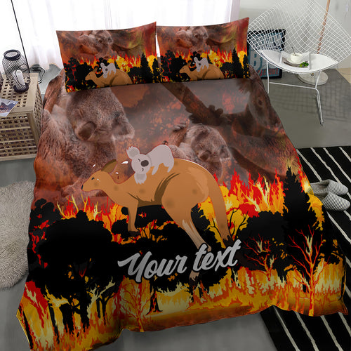 personalised-save-wildlife-australia-bedding-set-bushfire-awareness