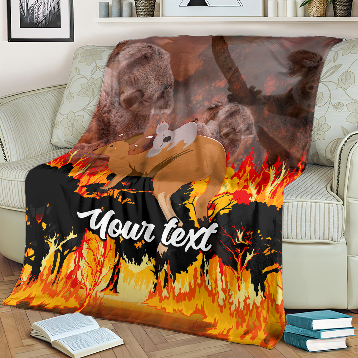 personalised-save-wildlife-australia-blanket-bushfire-awareness
