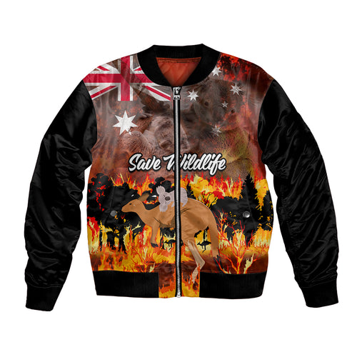 personalised-save-wildlife-australia-bomber-jacket-bushfire-awareness