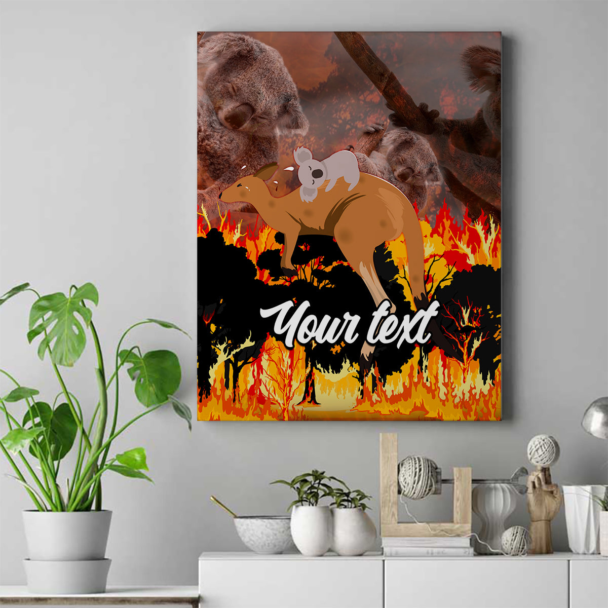 personalised-save-wildlife-australia-canvas-wall-art-bushfire-awareness