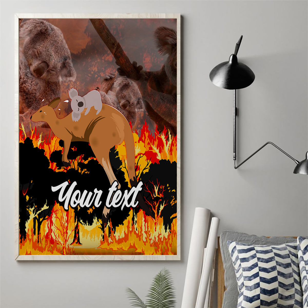 personalised-save-wildlife-australia-canvas-wall-art-bushfire-awareness