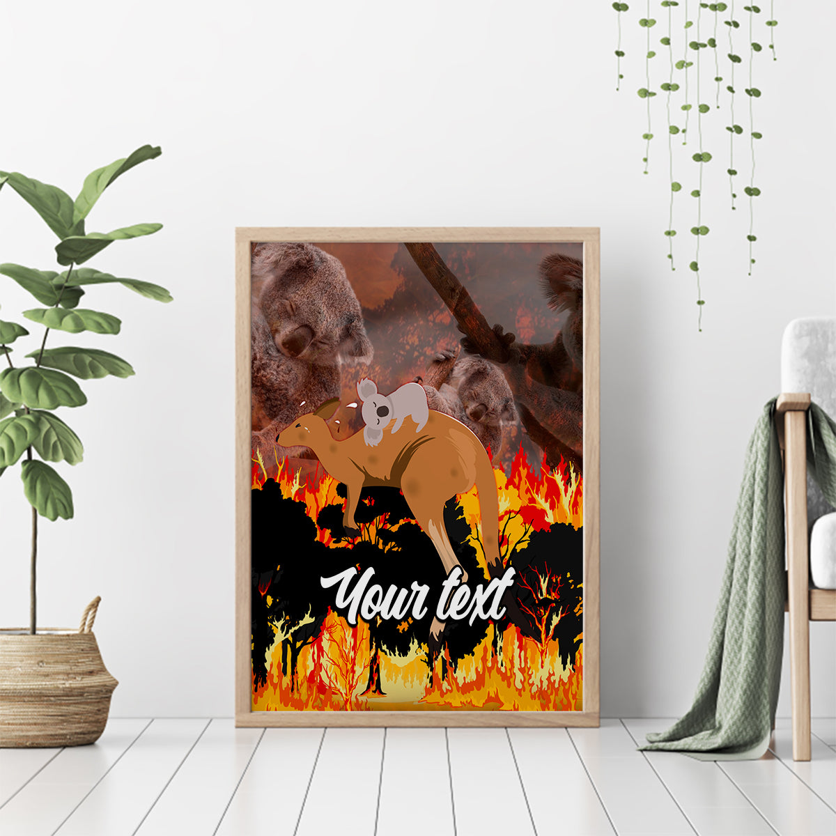 personalised-save-wildlife-australia-canvas-wall-art-bushfire-awareness
