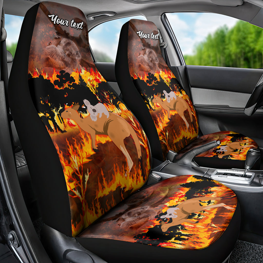 personalised-save-wildlife-australia-car-seat-cover-bushfire-awareness