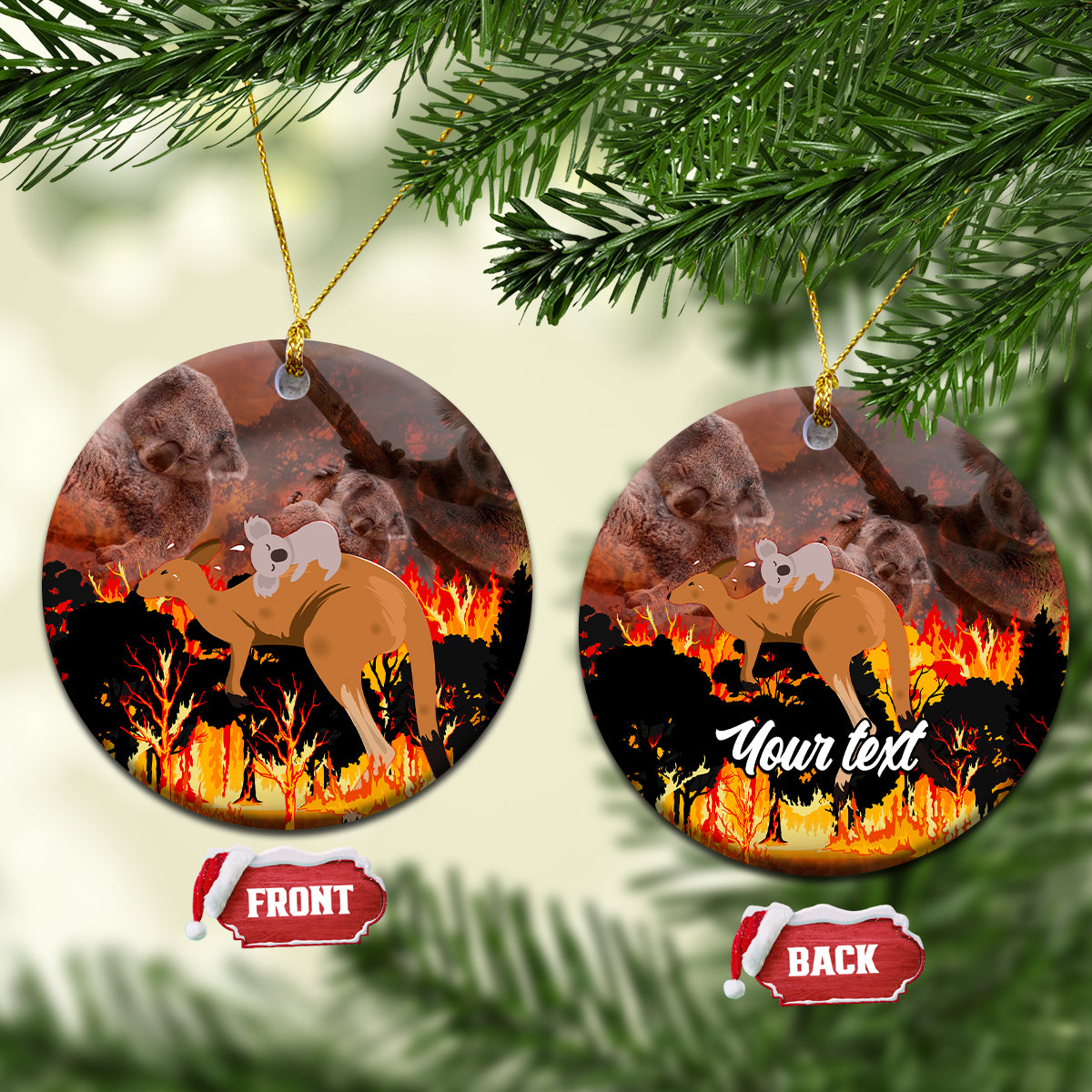 personalised-save-wildlife-australia-ceramic-ornament-bushfire-awareness